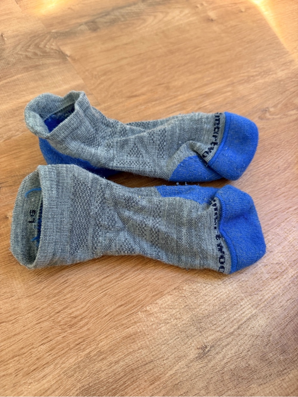 Smartwool Merino Wool Athletic Hiking Socks Gray Blue Size Large L